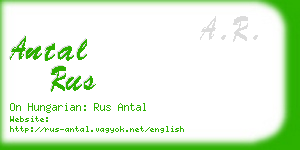 antal rus business card